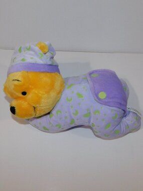 Winnie the Pooh Bedtime Glow in the Dark 12" Nicotoys plush stuffed Stars Moon